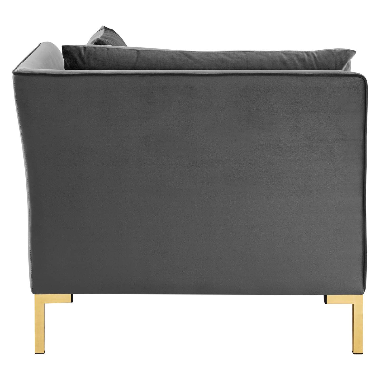 Modway Ardent 6-Piece Performance Velvet Sectional Sofa FredCo