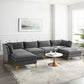 Modway Ardent 6-Piece Performance Velvet Sectional Sofa FredCo