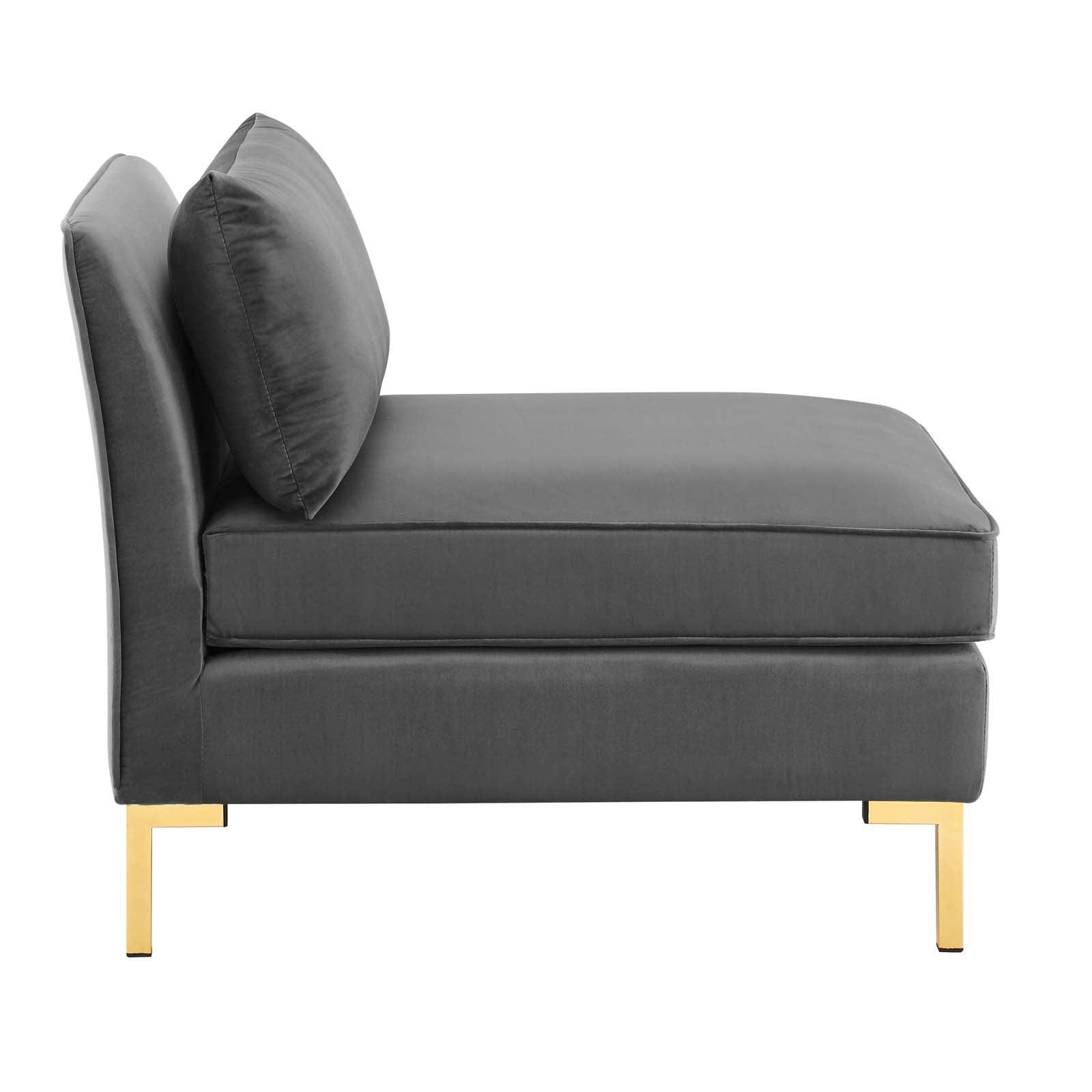 Modway Ardent 6-Piece Performance Velvet Sectional Sofa FredCo