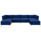 Modway Ardent 6-Piece Performance Velvet Sectional Sofa FredCo