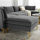 Modway Ardent 6-Piece Performance Velvet Sectional Sofa FredCo