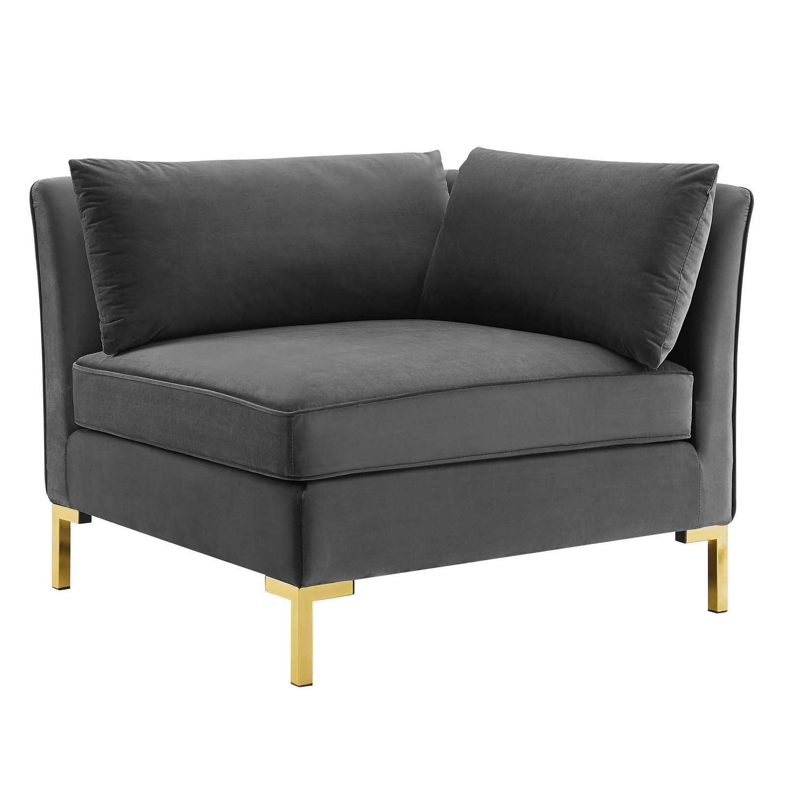 Modway Ardent 6-Piece Performance Velvet Sectional Sofa FredCo