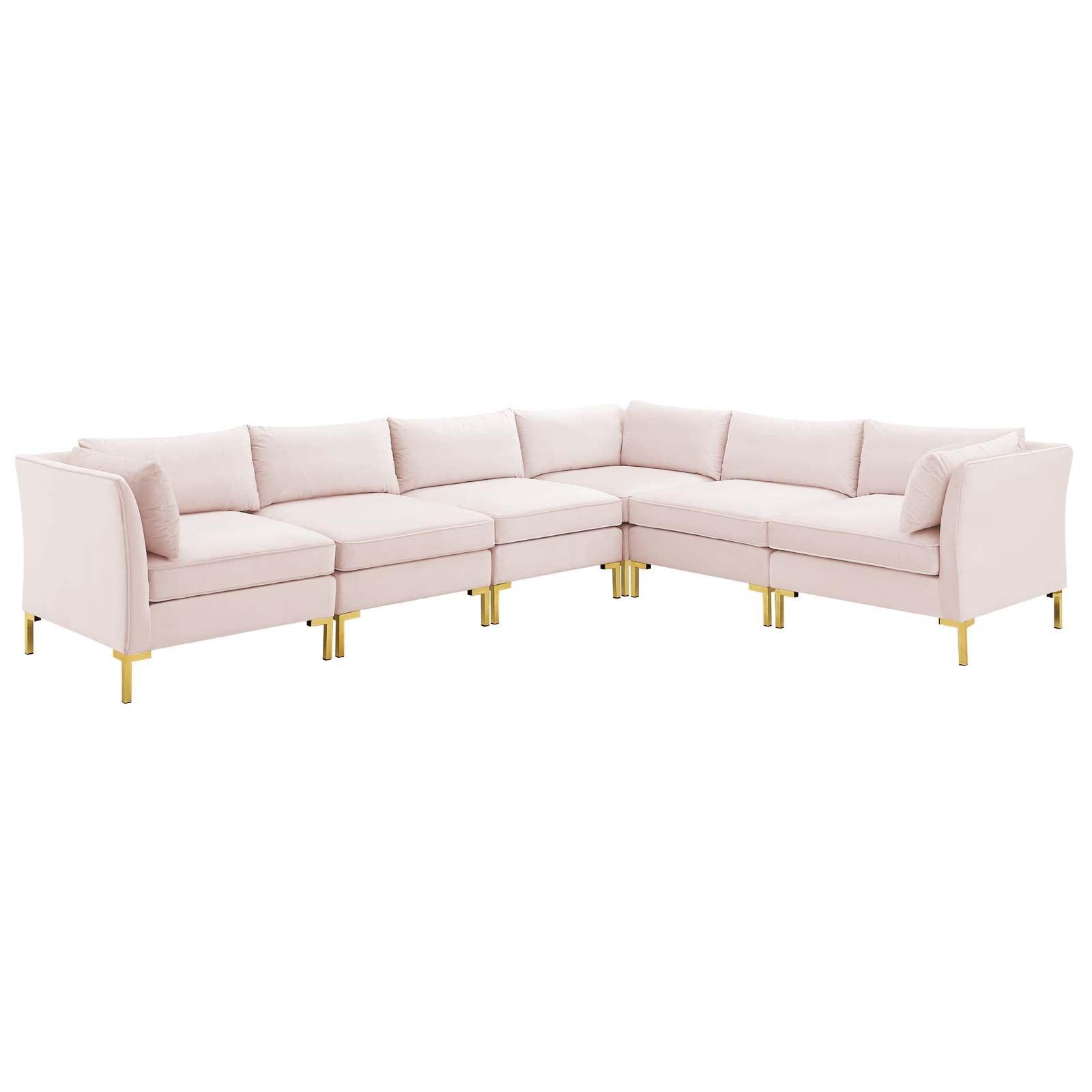 Modway Ardent 6-Piece Performance Velvet Sectional Sofa, EEI-4277 FredCo