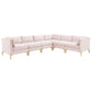 Modway Ardent 6-Piece Performance Velvet Sectional Sofa, EEI-4277 FredCo