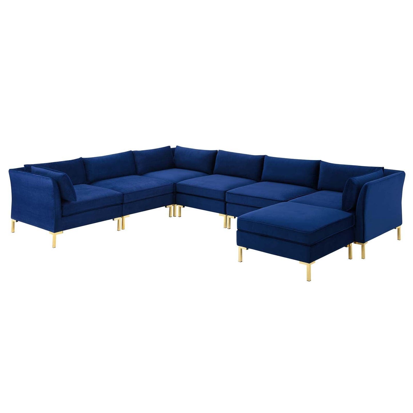 Modway Ardent 7-Piece Performance Velvet Sectional Sofa FredCo