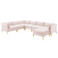 Modway Ardent 7-Piece Performance Velvet Sectional Sofa FredCo