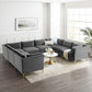 Modway Ardent 8-Piece Performance Velvet Sectional Sofa FredCo