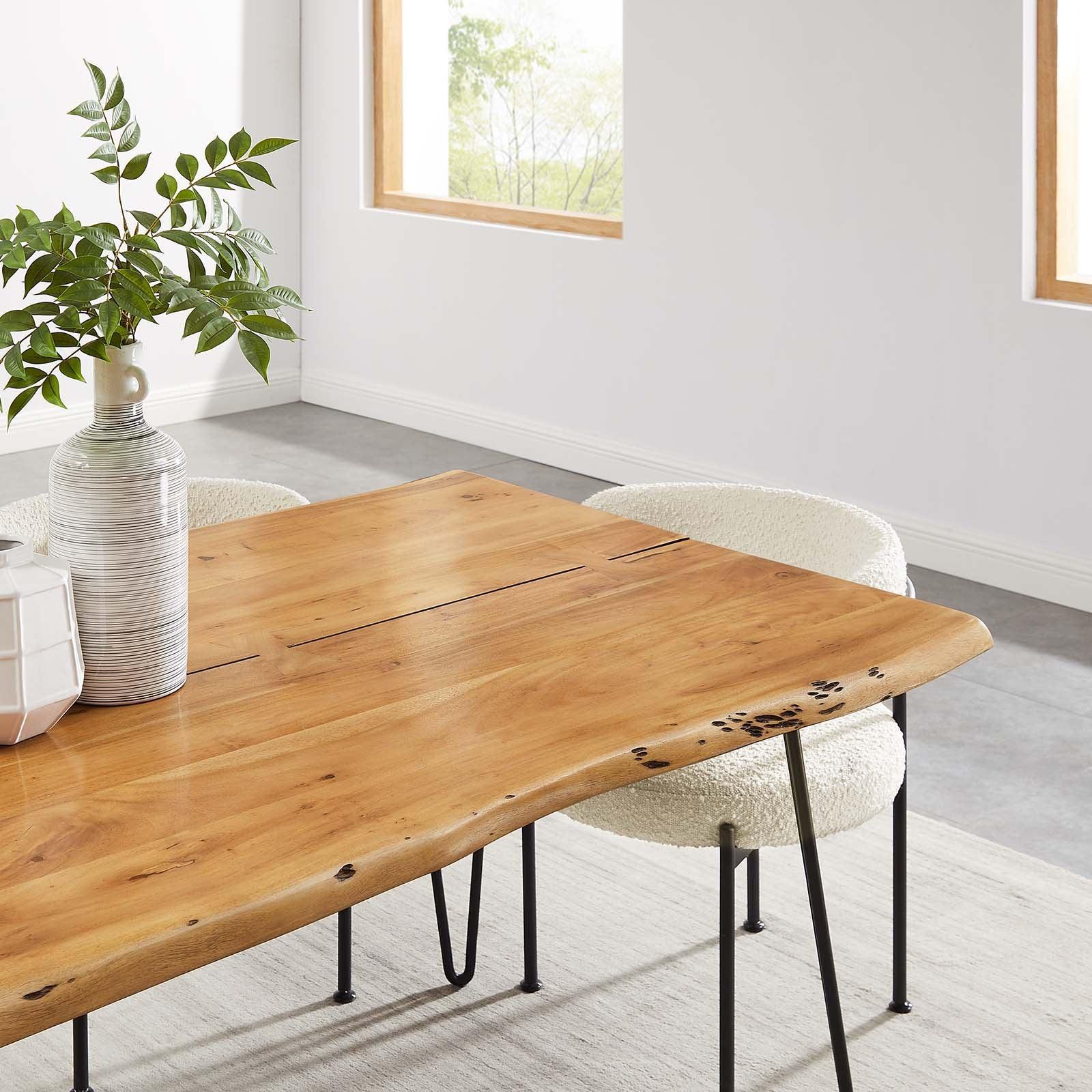 Modway Ardor 74" Live Edge Acacia Wood Acacia Wood Dining Table, EEI-6070 FredCo