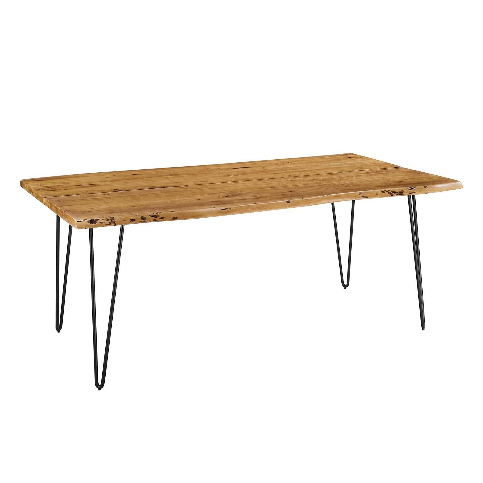 Modway Ardor 74" Live Edge Acacia Wood Acacia Wood Dining Table, EEI-6070 FredCo