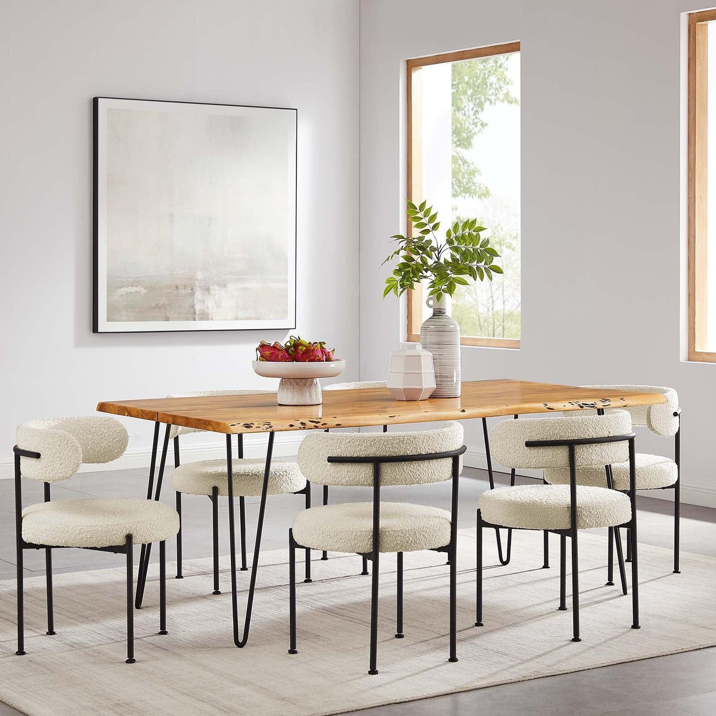 Modway Ardor 74" Live Edge Acacia Wood Acacia Wood Dining Table, EEI-6070 FredCo