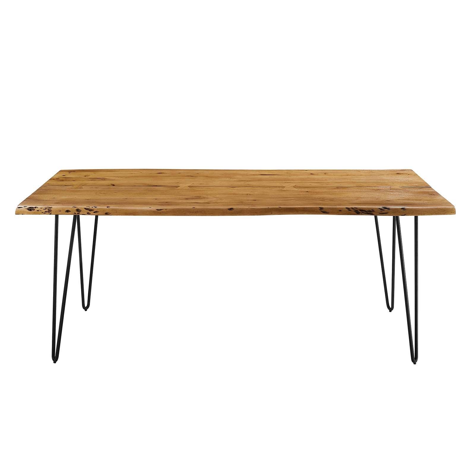 Modway Ardor 74" Live Edge Acacia Wood Acacia Wood Dining Table, EEI-6070 FredCo