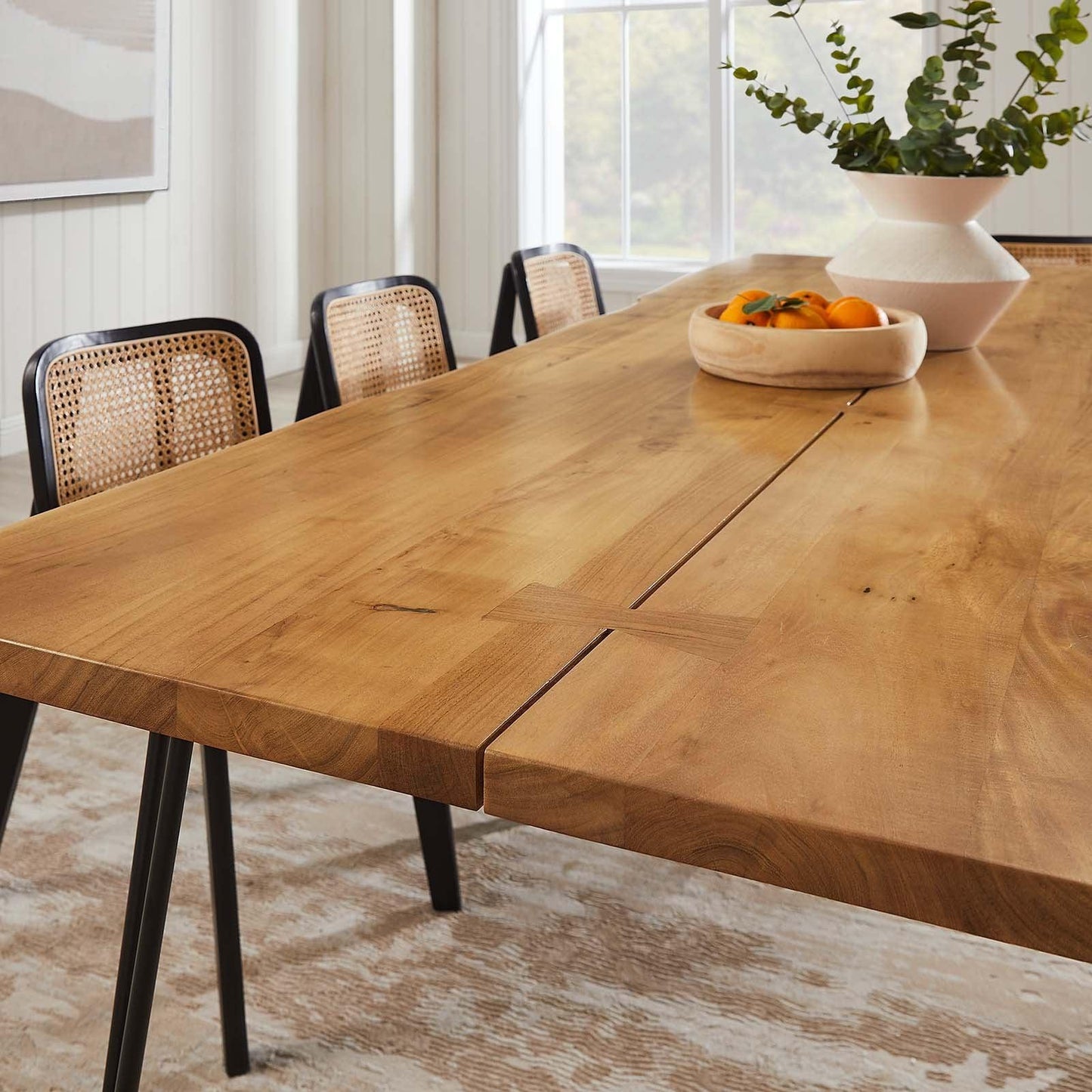 Modway Ardor 96" Live Edge Acacia Wood Acacia Wood Dining Table, EEI-6072 FredCo