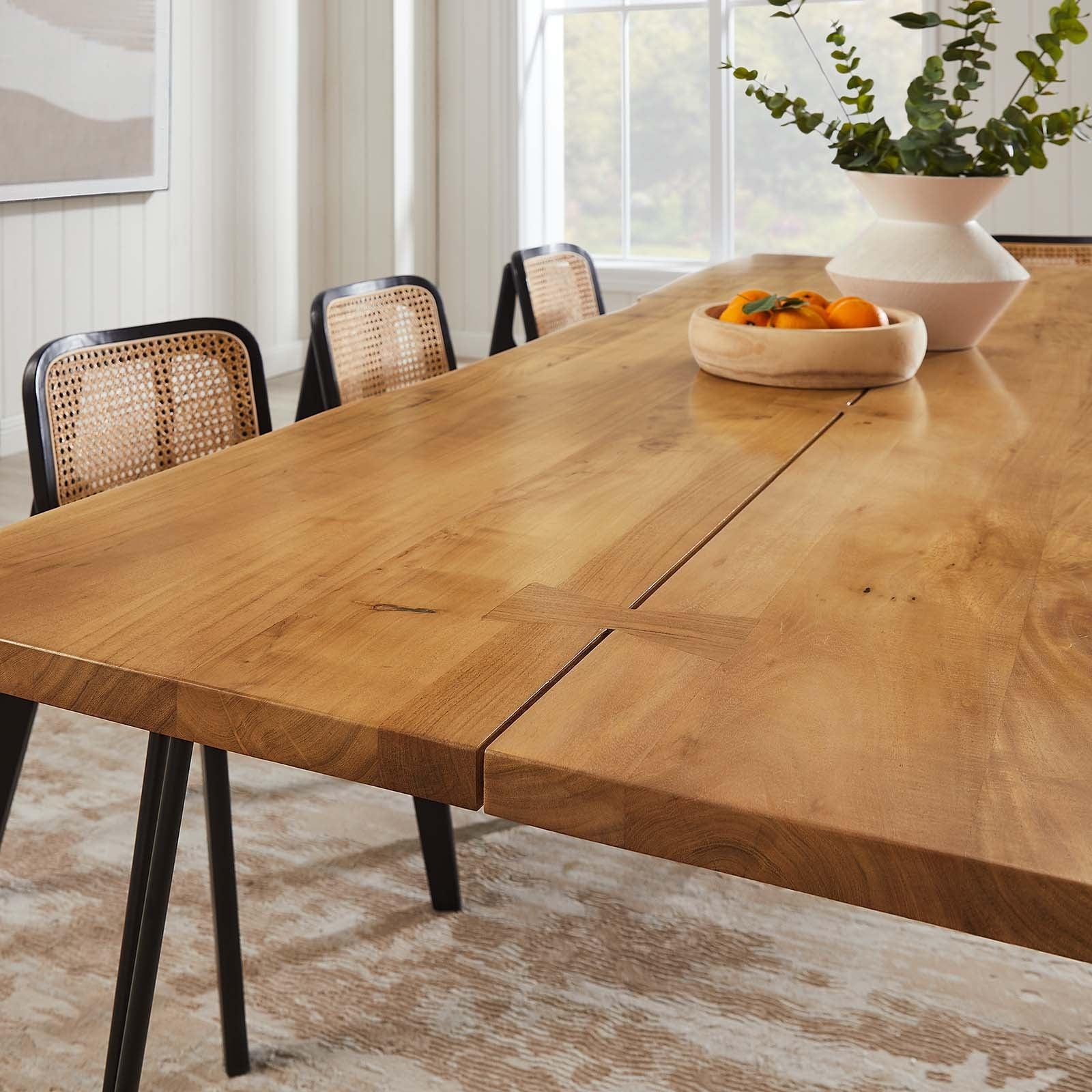 Modway Ardor 96" Live Edge Acacia Wood Acacia Wood Dining Table, EEI-6072 FredCo