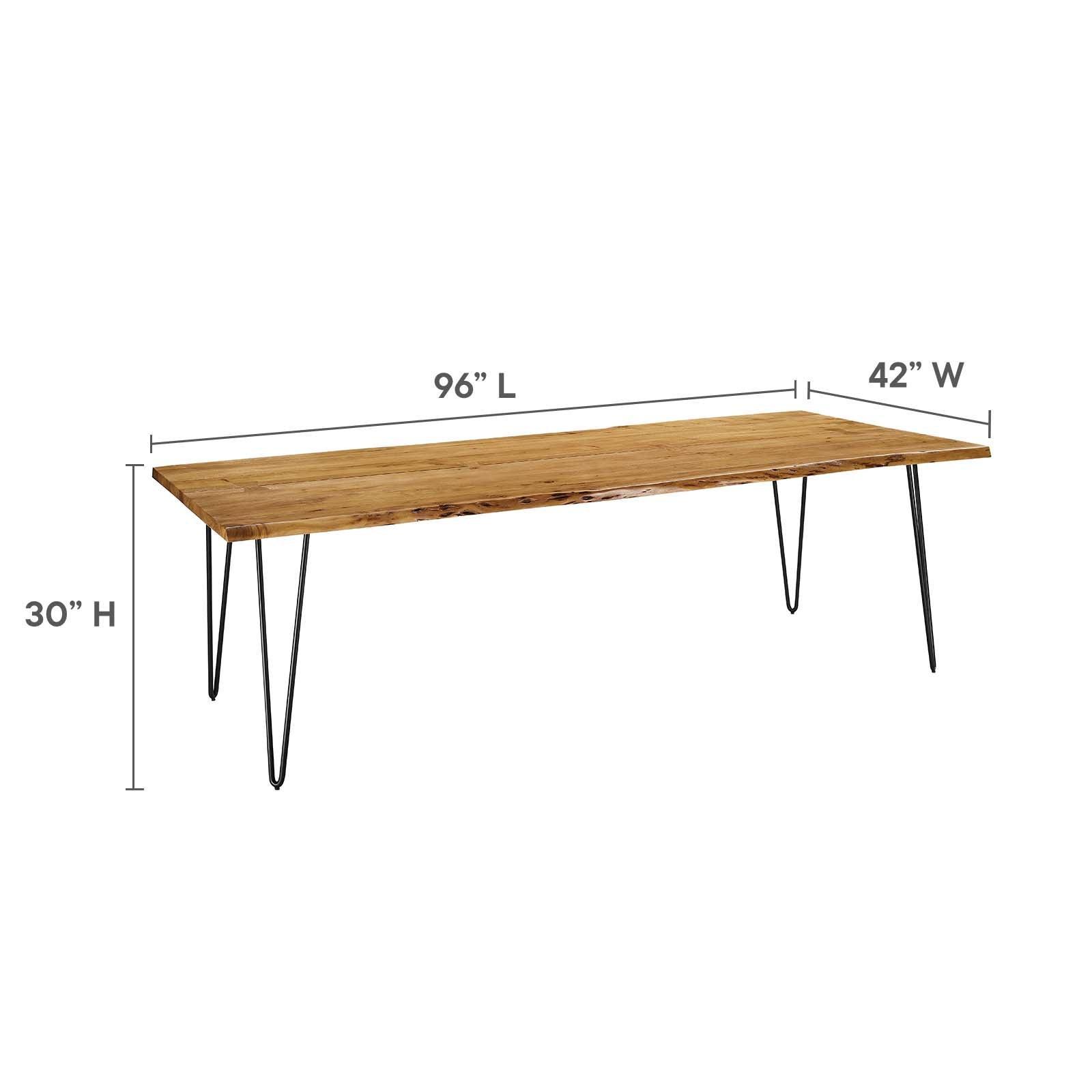 Modway Ardor 96" Live Edge Acacia Wood Acacia Wood Dining Table, EEI-6072 FredCo
