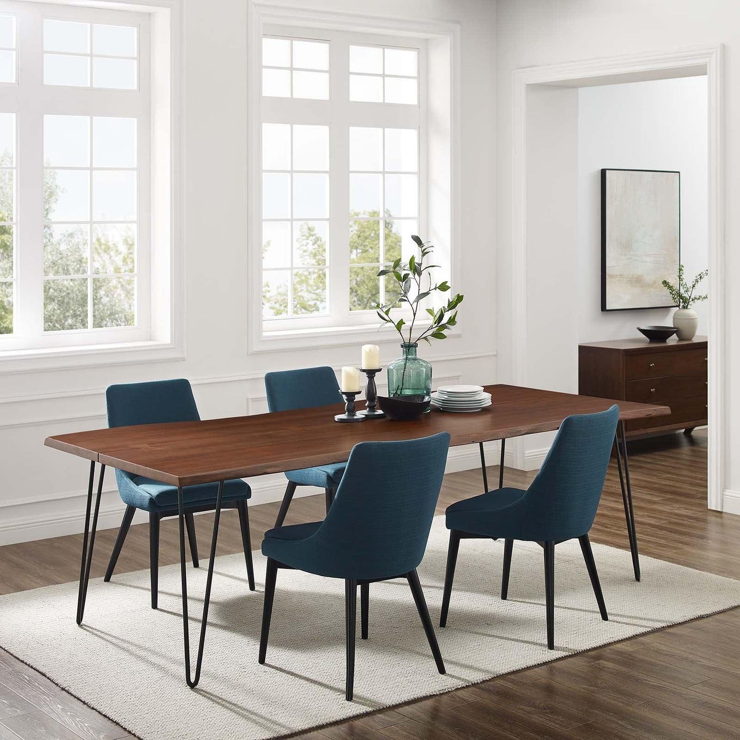 Modway Ardor 96" Live Edge Acacia Wood Dining Table FredCo