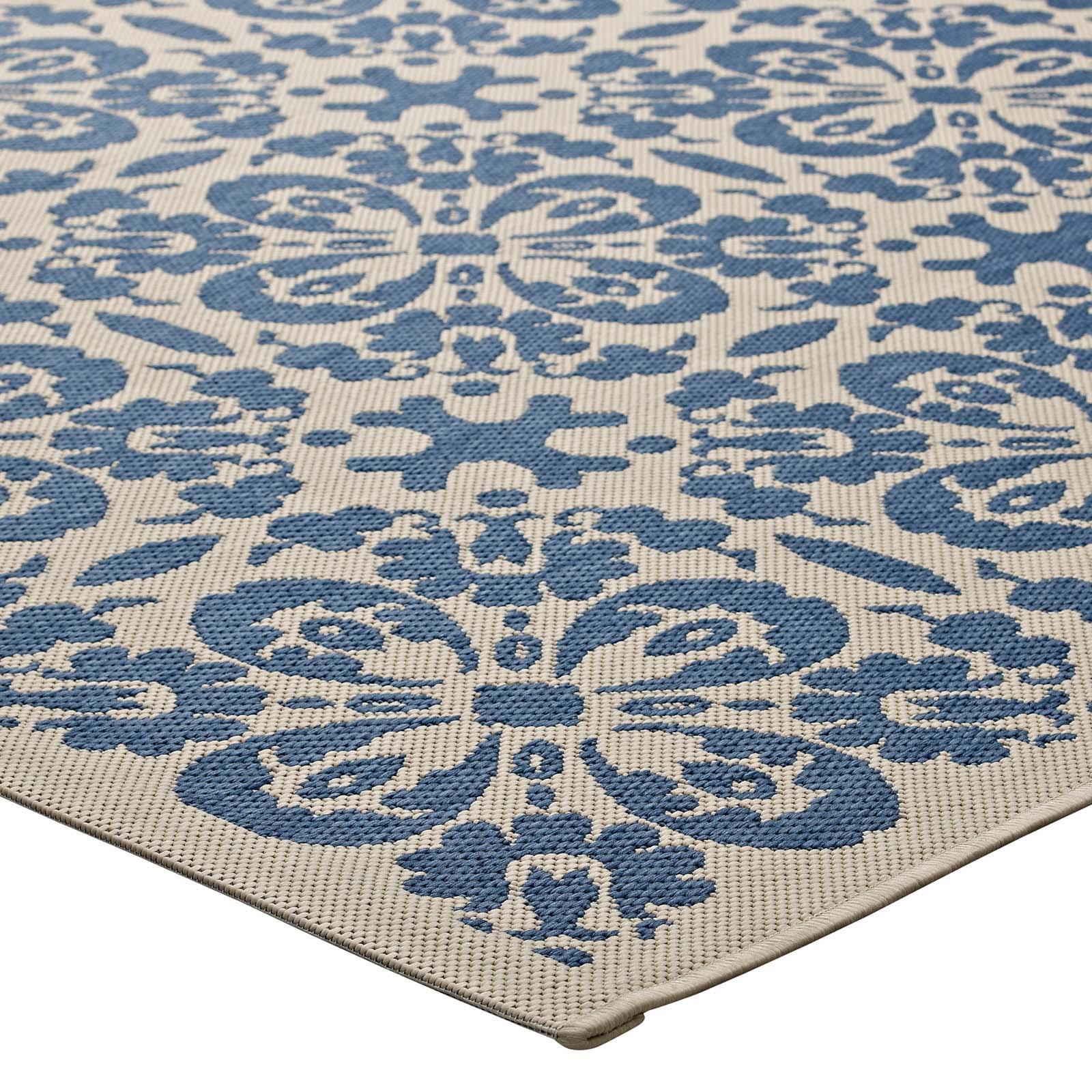 Modway Ariana Vintage Floral Trellis Indoor and Outdoor Area Rug FredCo