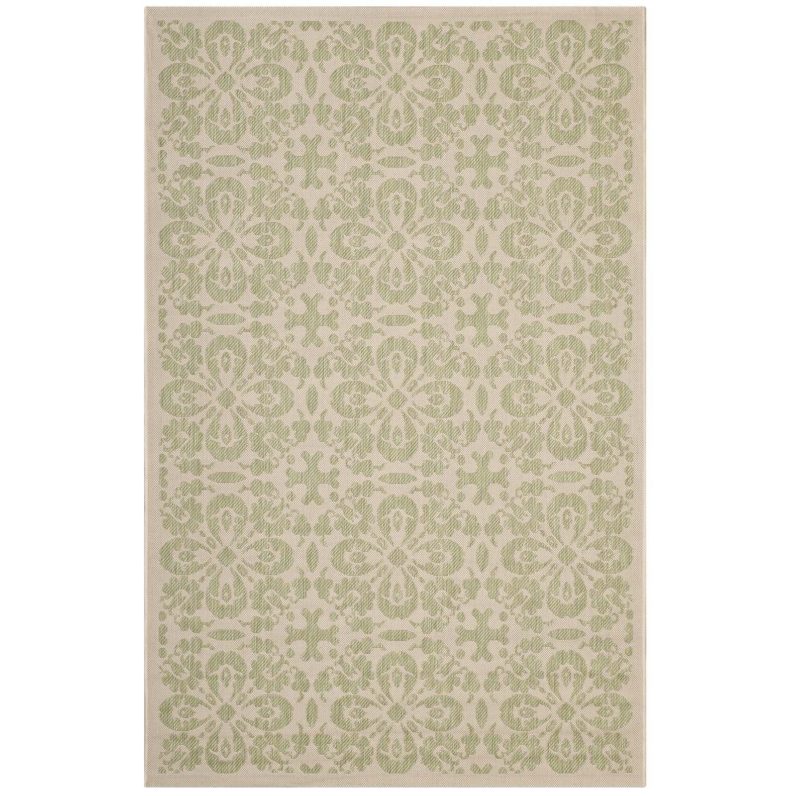 Modway Ariana Vintage Floral Trellis Indoor and Outdoor Area Rug FredCo