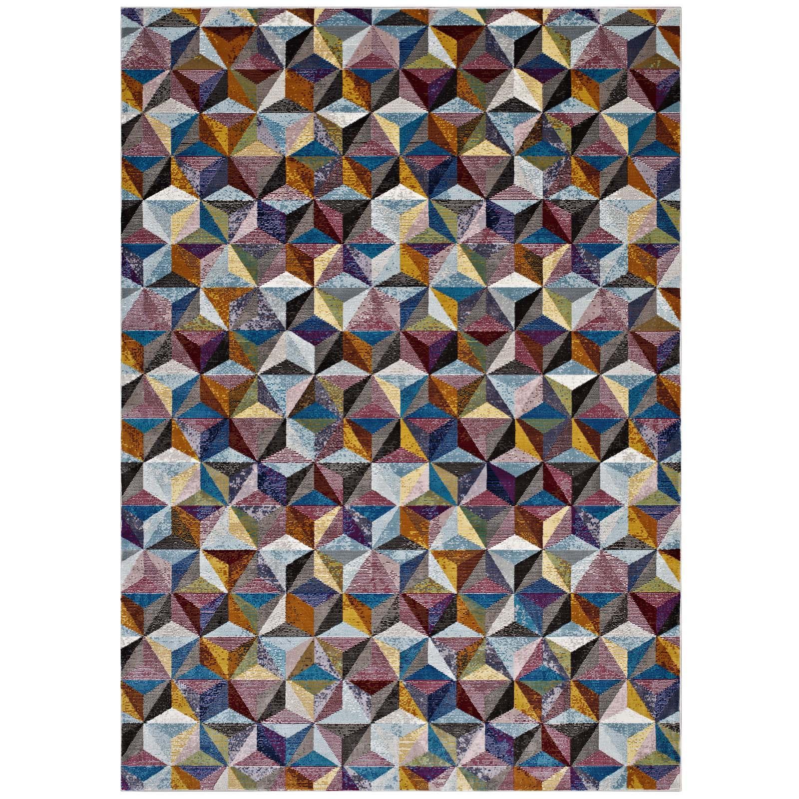 Modway Arisa Geometric Hexagon Mosaic Area Rug FredCo