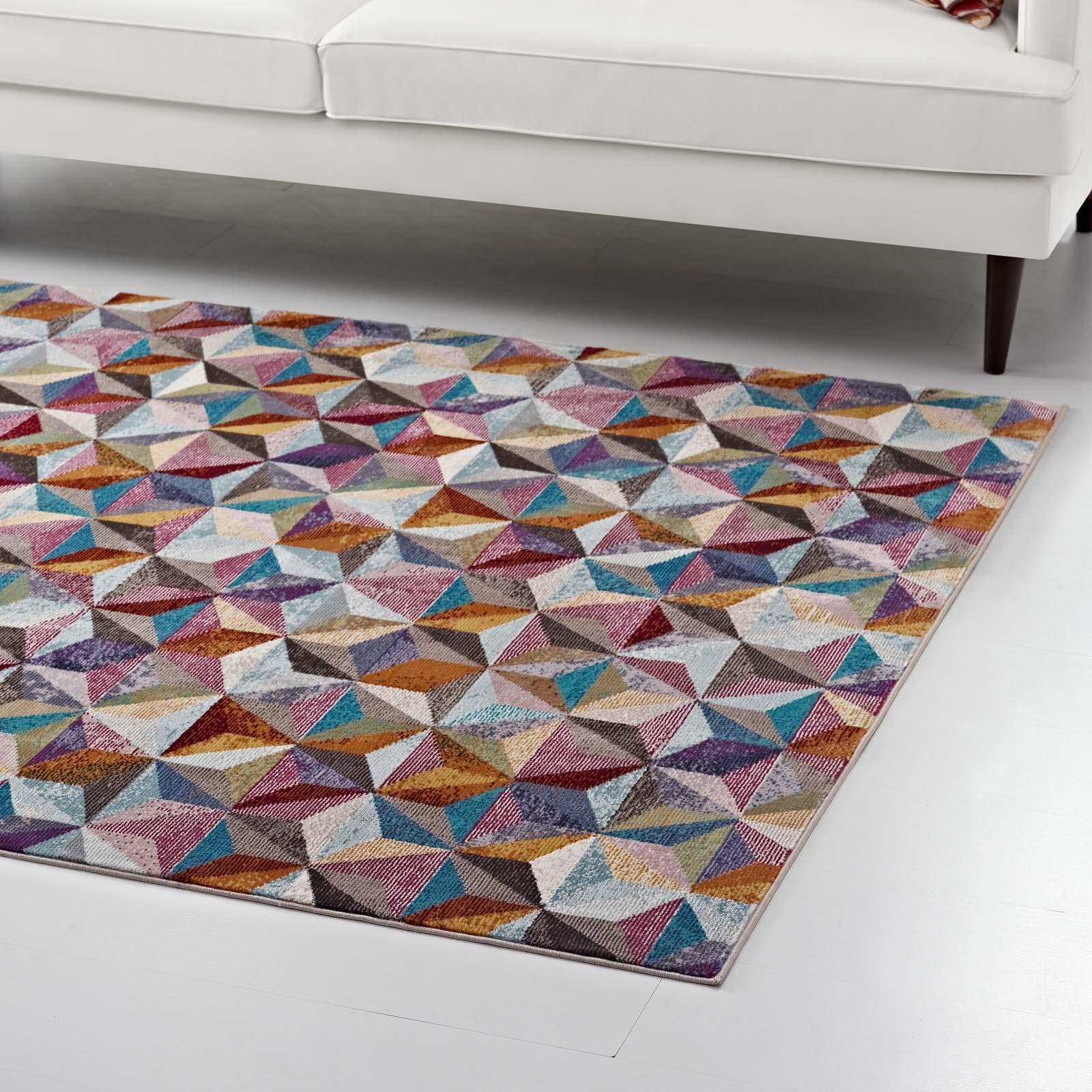 Modway Arisa Geometric Hexagon Mosaic Area Rug FredCo