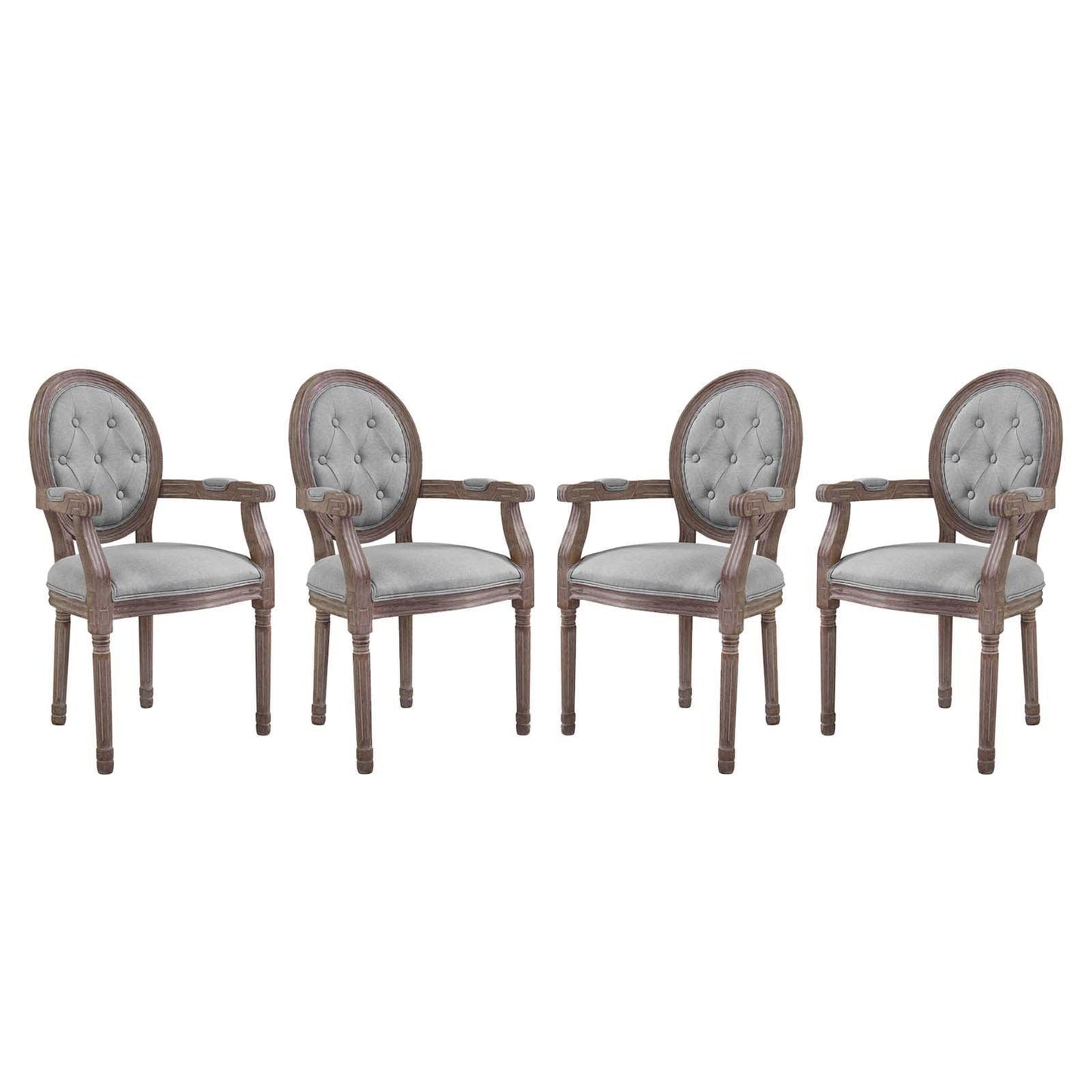 Modway Arise Dining Armchair Upholstered Fabric Set of 4 FredCo