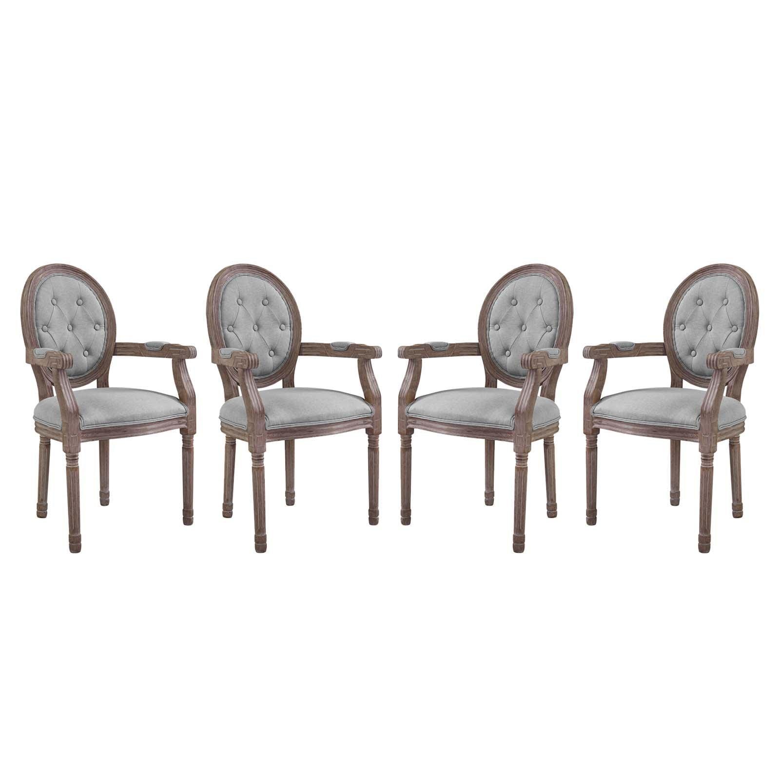 Modway Arise Dining Armchair Upholstered Fabric Set of 4 FredCo