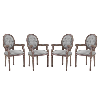 Modway Arise Dining Armchair Upholstered Fabric Set of 4 FredCo