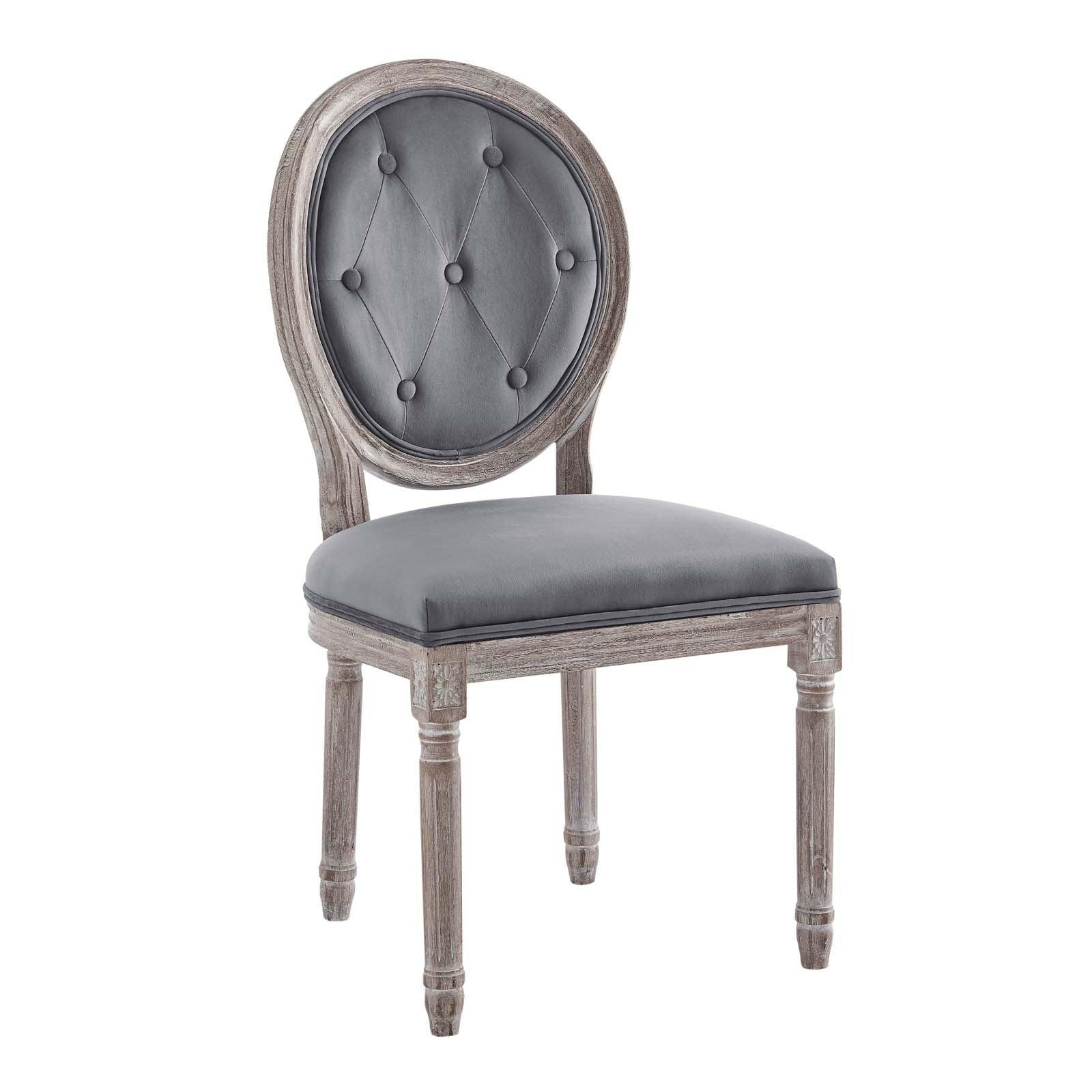 Modway Arise Vintage French Performance Velvet Dining Side Chair FredCo