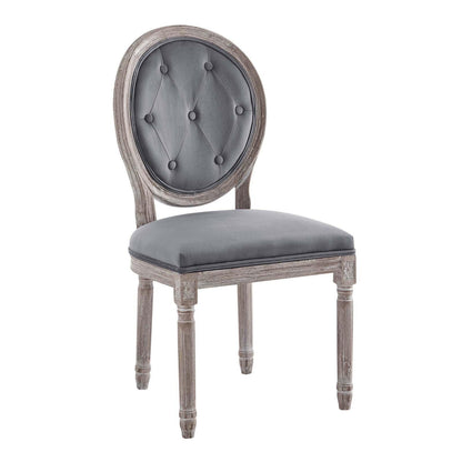 Modway Arise Vintage French Performance Velvet Dining Side Chair FredCo