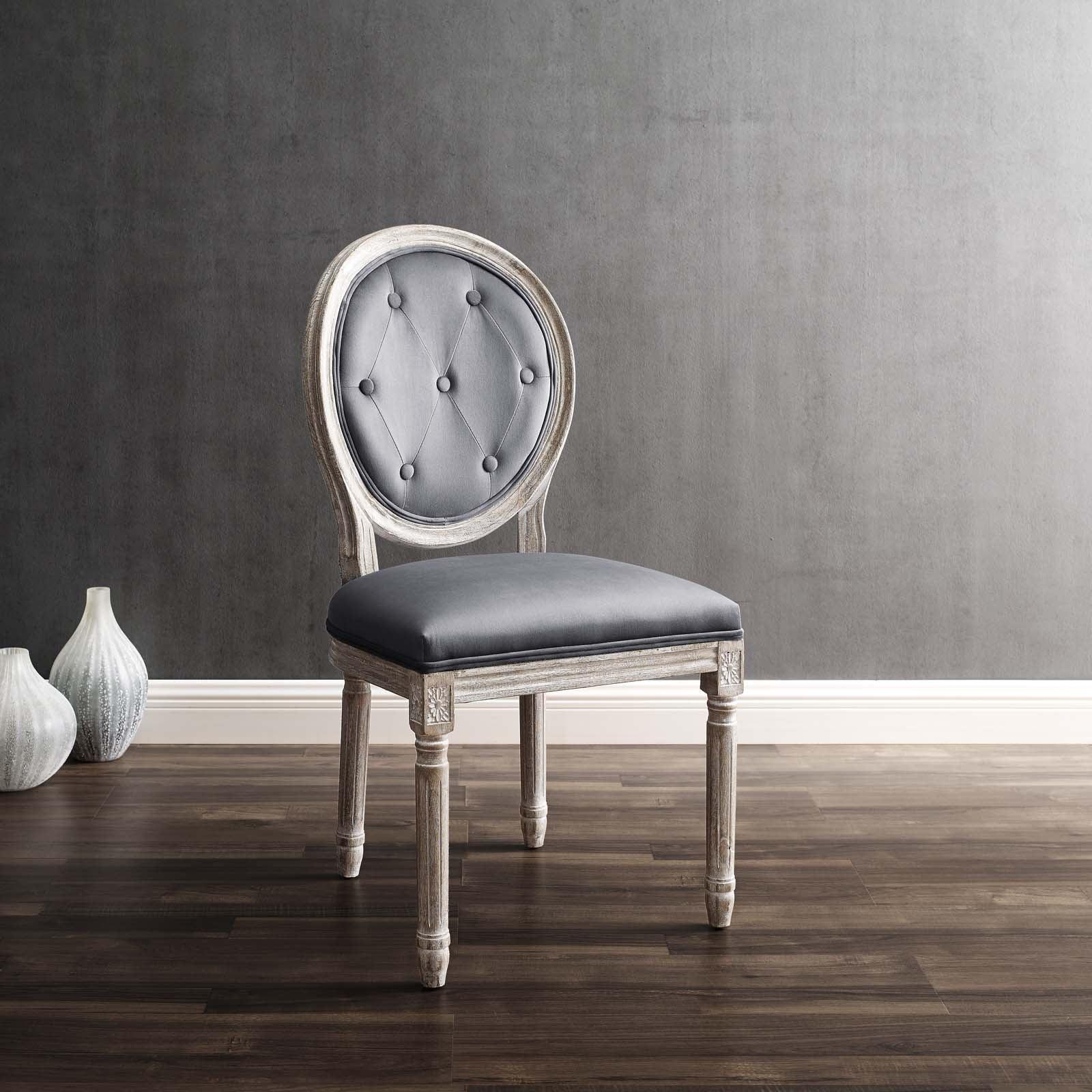 Modway Arise Vintage French Performance Velvet Dining Side Chair FredCo