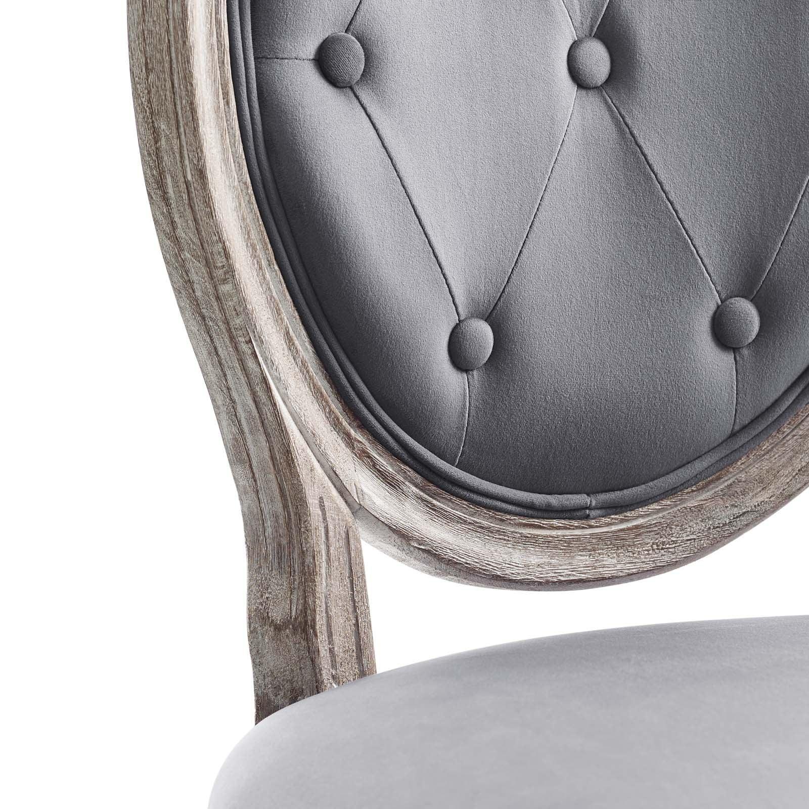 Modway Arise Vintage French Performance Velvet Dining Side Chair FredCo