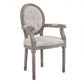 Modway Arise Vintage French Upholstered Fabric Dining Armchair Set of 2 FredCo
