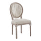 Modway Arise Vintage French Upholstered Fabric Dining Side Chair FredCo