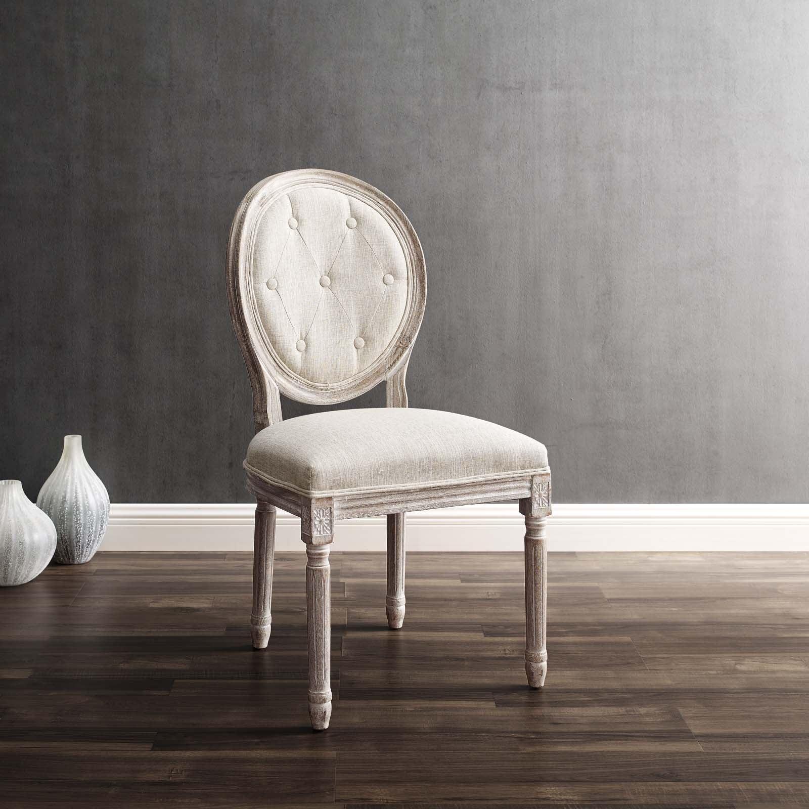 Modway Arise Vintage French Upholstered Fabric Dining Side Chair FredCo