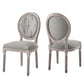 Modway Arise Vintage French Upholstered Fabric Dining Side Chair Set of 2 FredCo