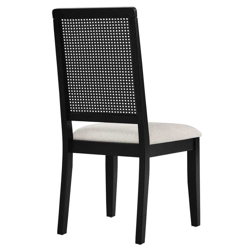 Modway Arlo Faux Rattan and Wood Dining Side Chairs - Set of 2 FredCo