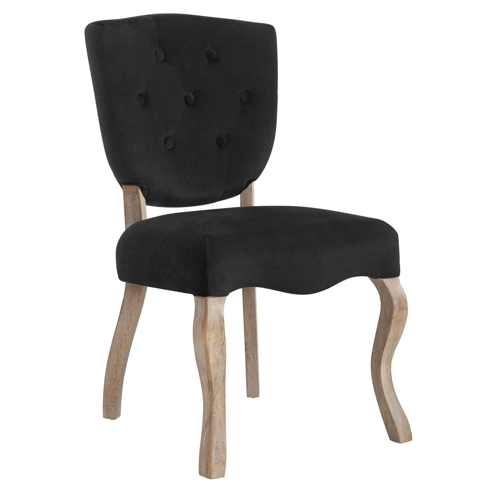 Modway Array Vintage French Performance Velvet Dining Side Chair FredCo