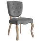 Modway Array Vintage French Performance Velvet Dining Side Chair FredCo