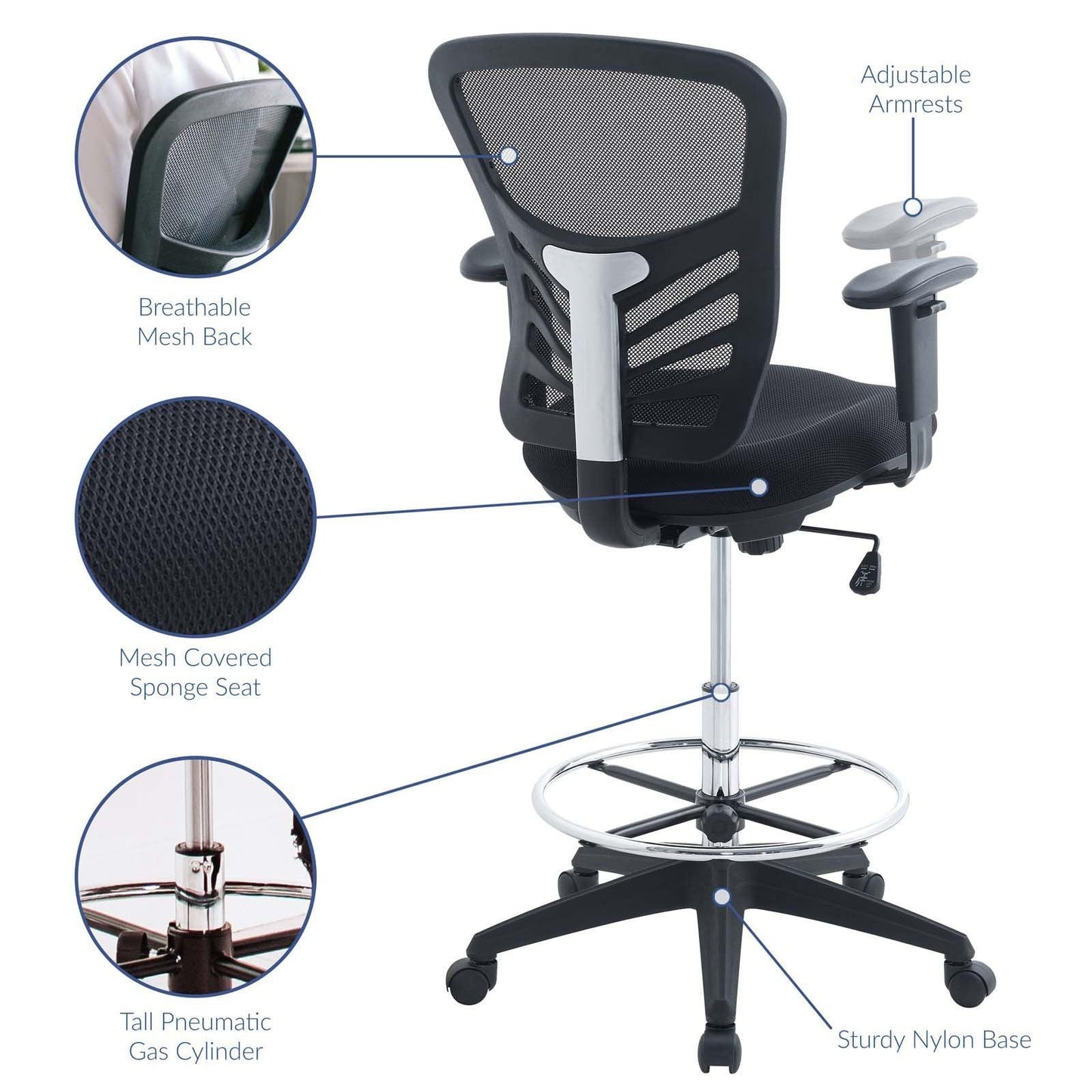 Modway Articulate Drafting Chair FredCo
