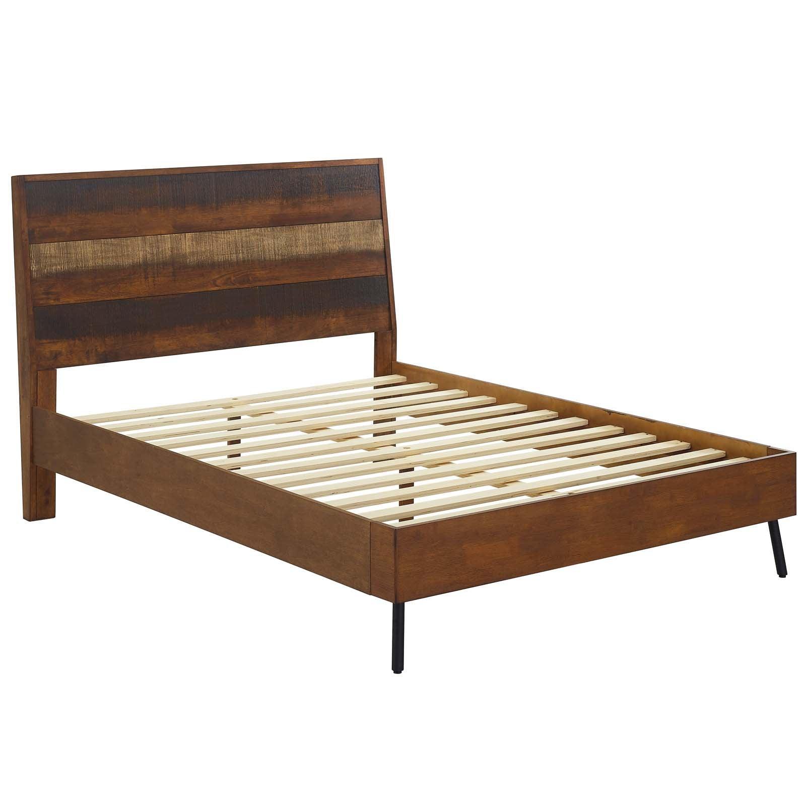 Modway Arwen Queen Rustic Wood Bed FredCo