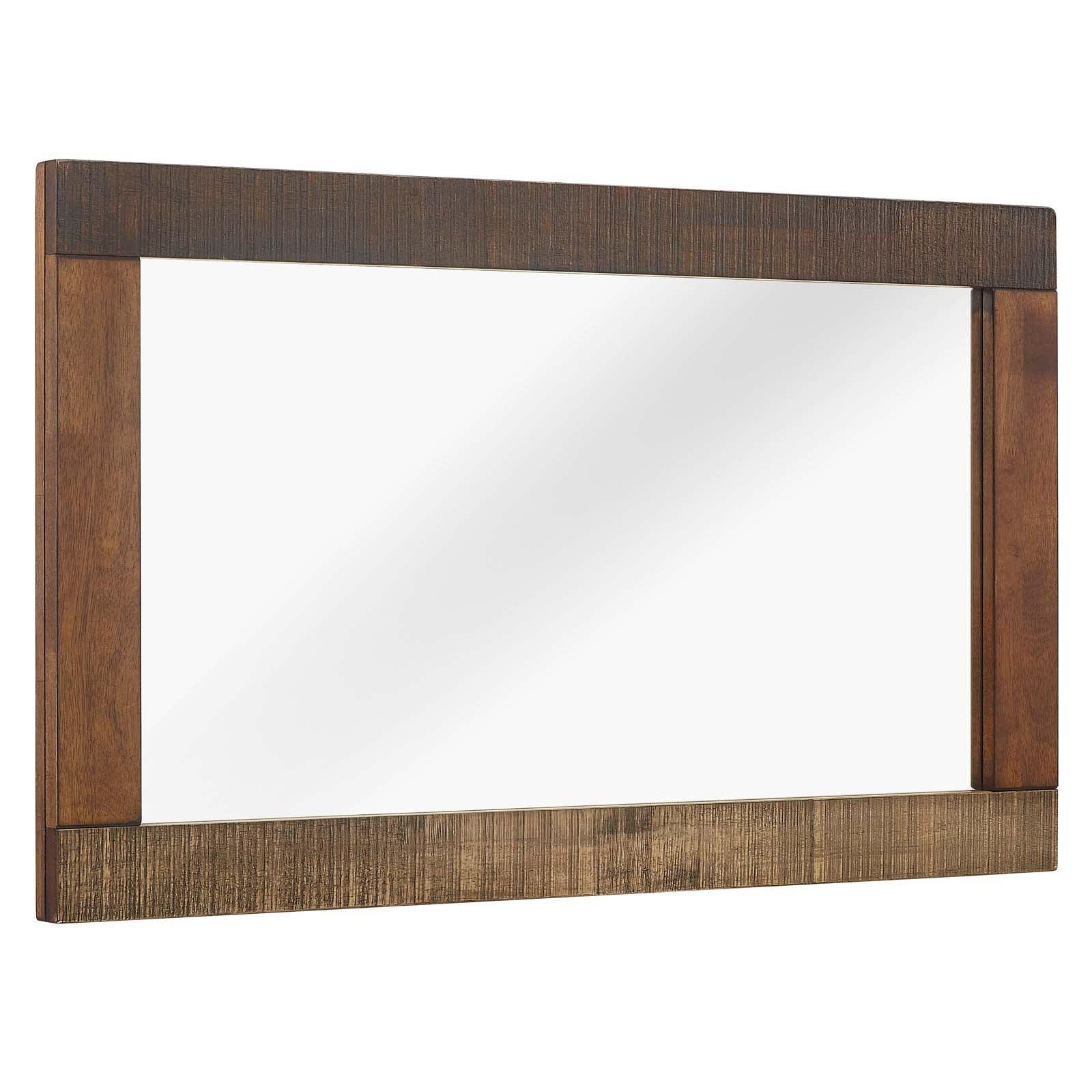 Modway Arwen Rustic Wood Frame Mirror FredCo