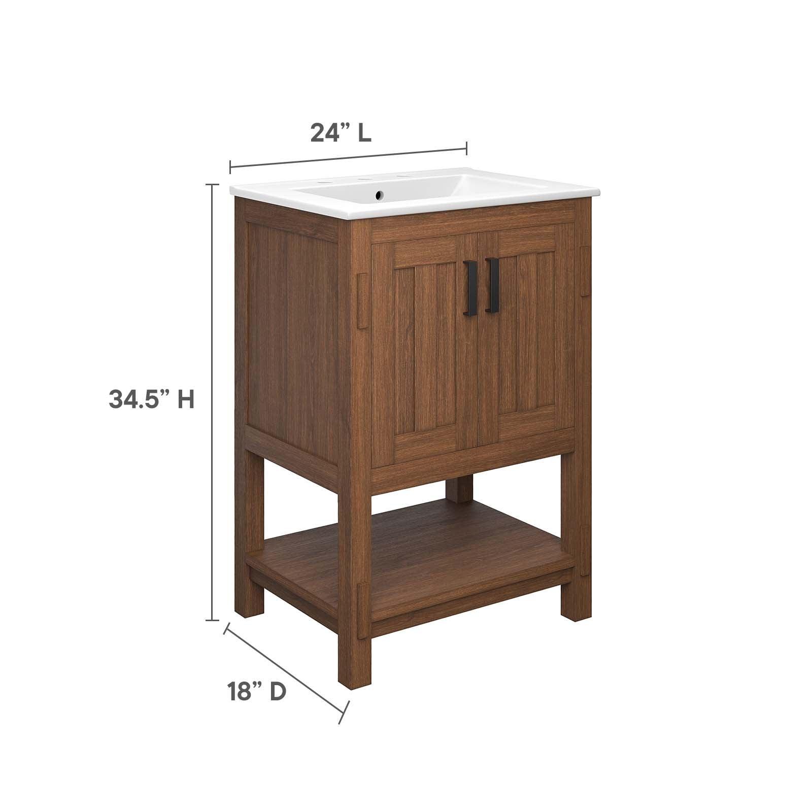 Modway Ashlyn 24” Wood Bathroom Vanity, EEI-6534 FredCo