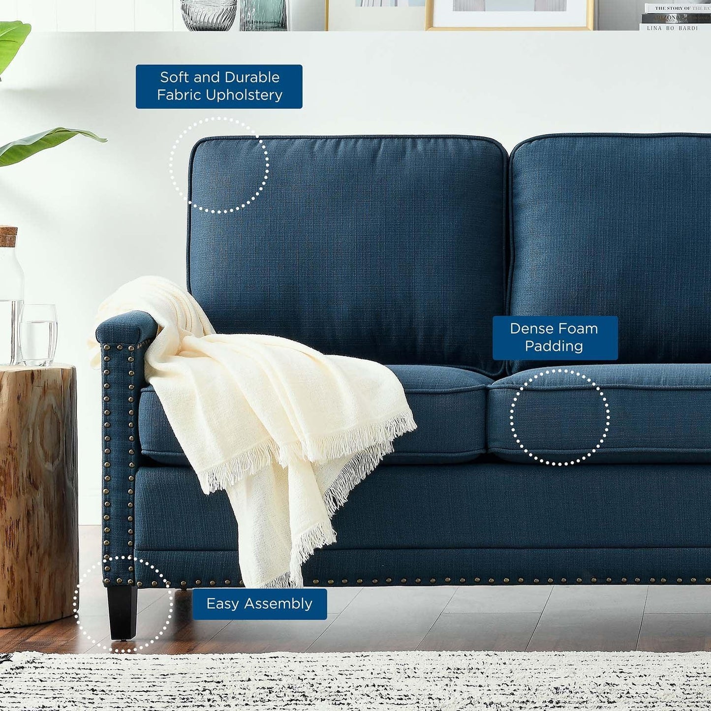 Modway Ashton Upholstered Fabric Sofa FredCo