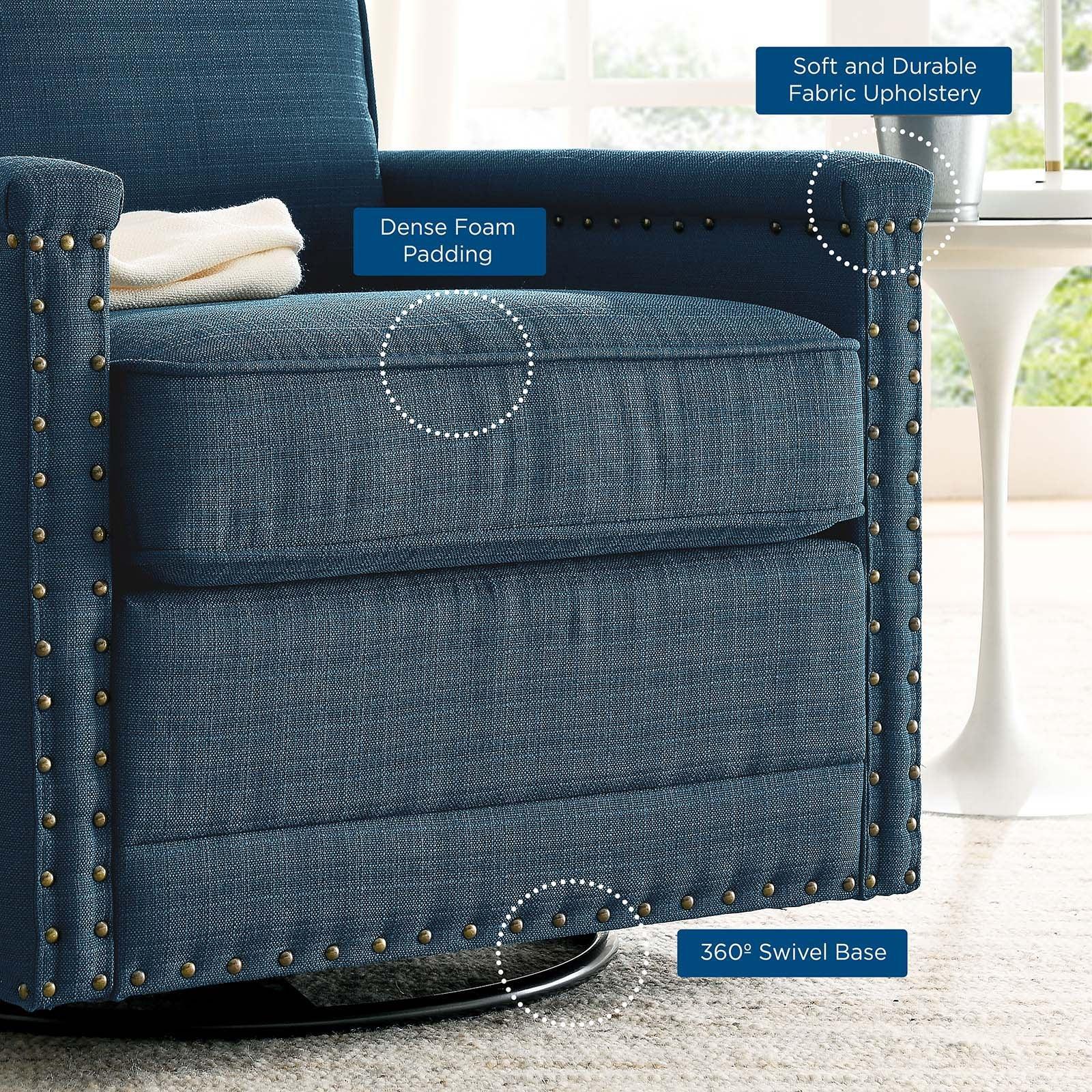 Modway Ashton Upholstered Fabric Swivel Chair FredCo