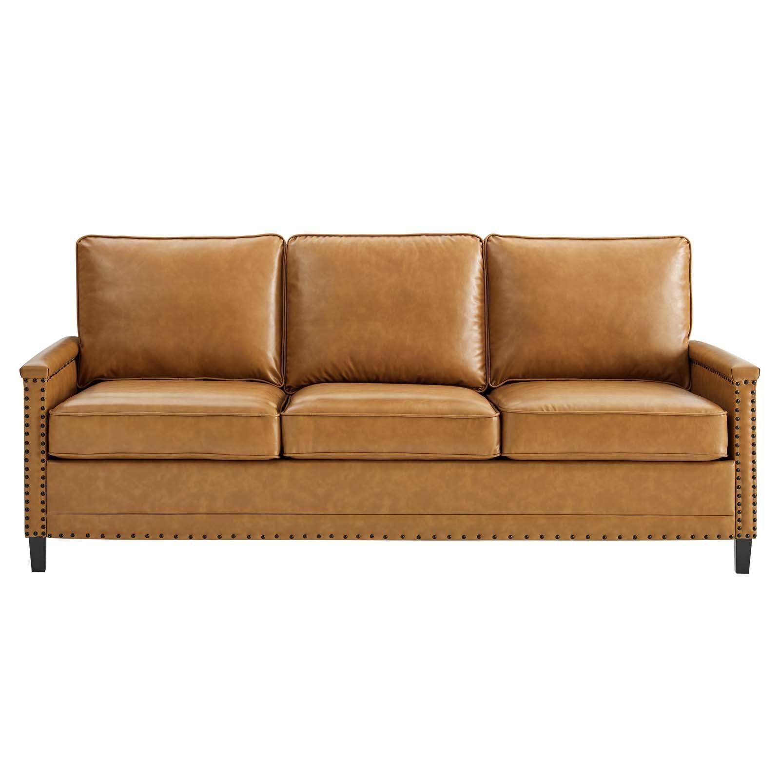 Modway Ashton Vegan Leather Sofa FredCo