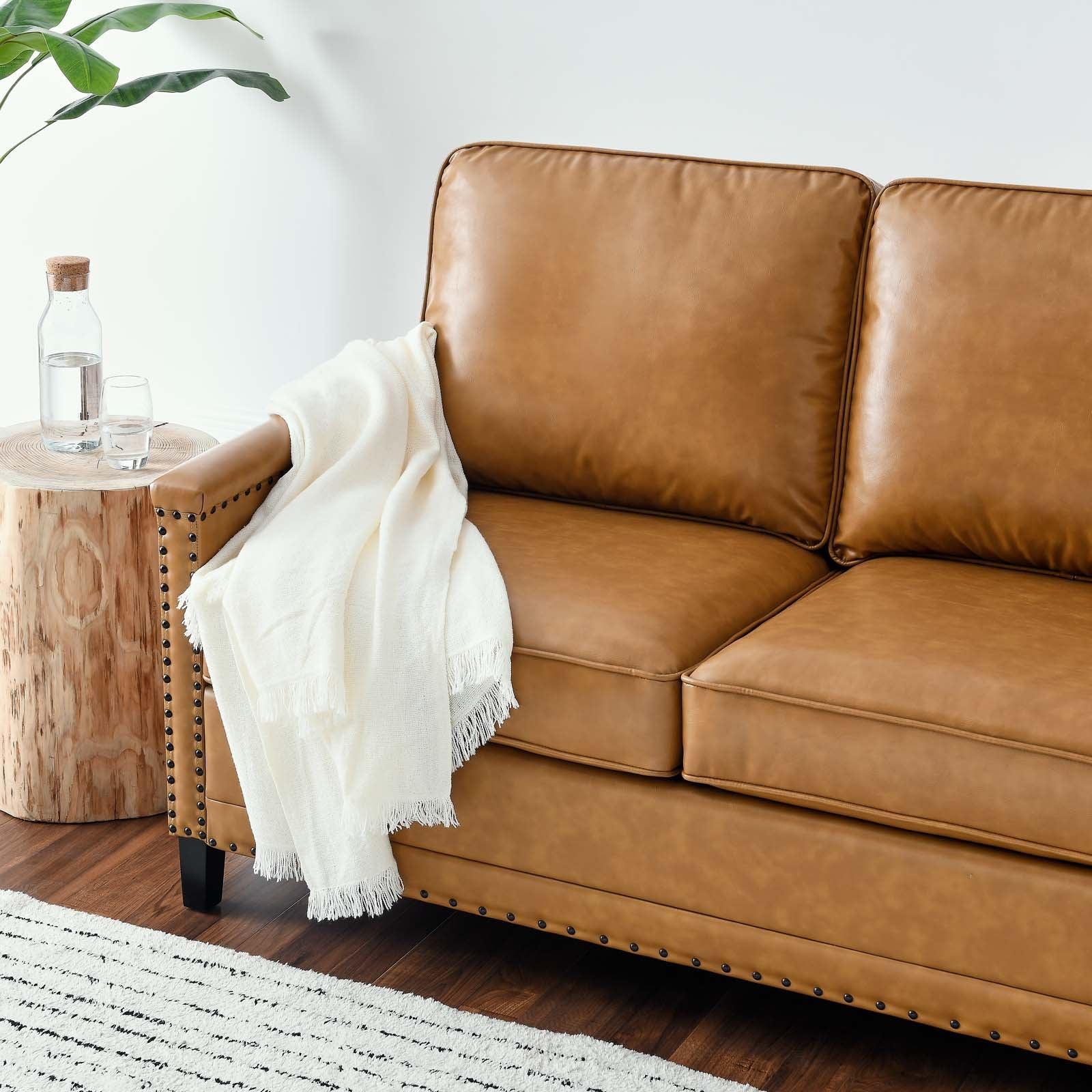 Modway Ashton Vegan Leather Sofa FredCo