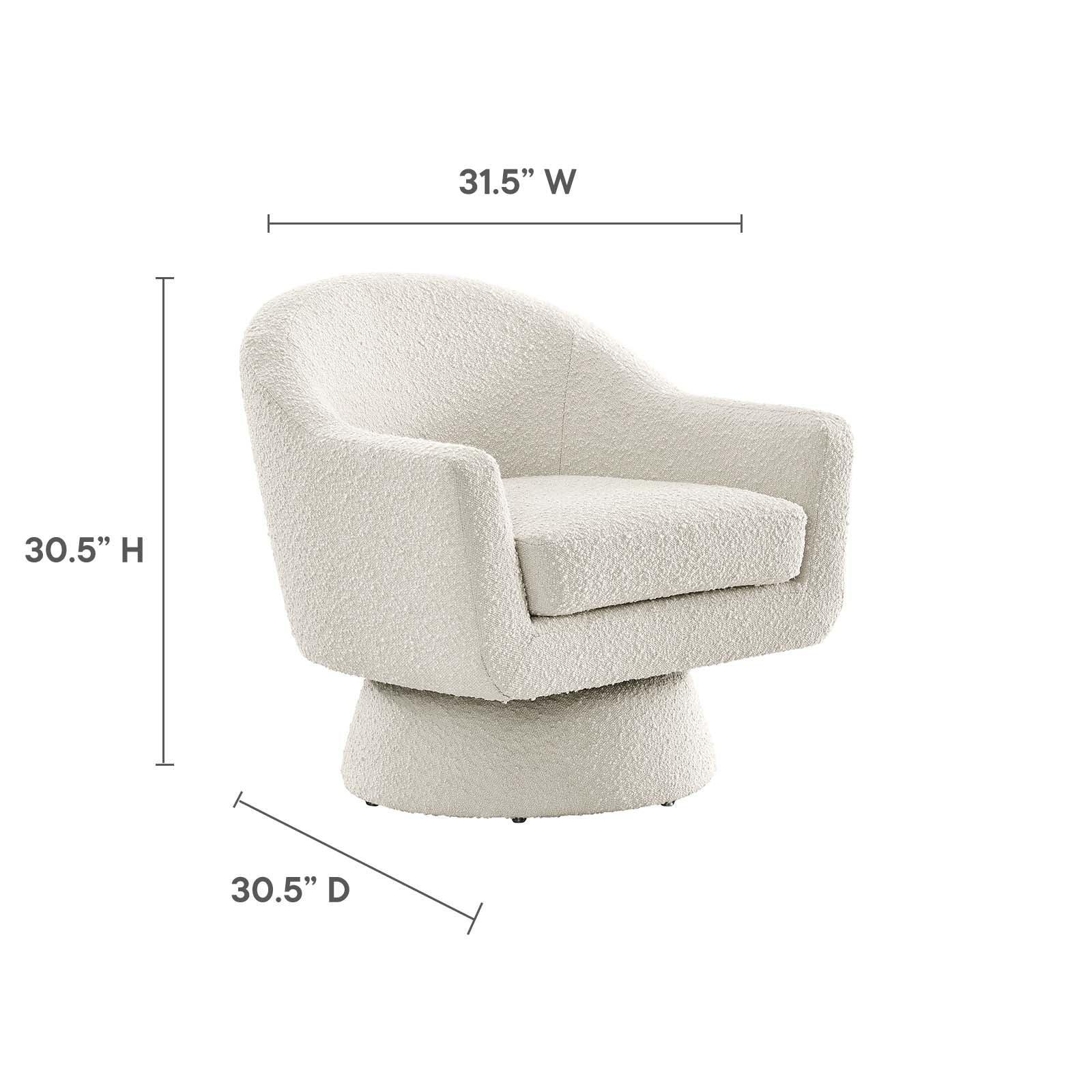Modway Astral Boucle Fabric Swivel Chair FredCo
