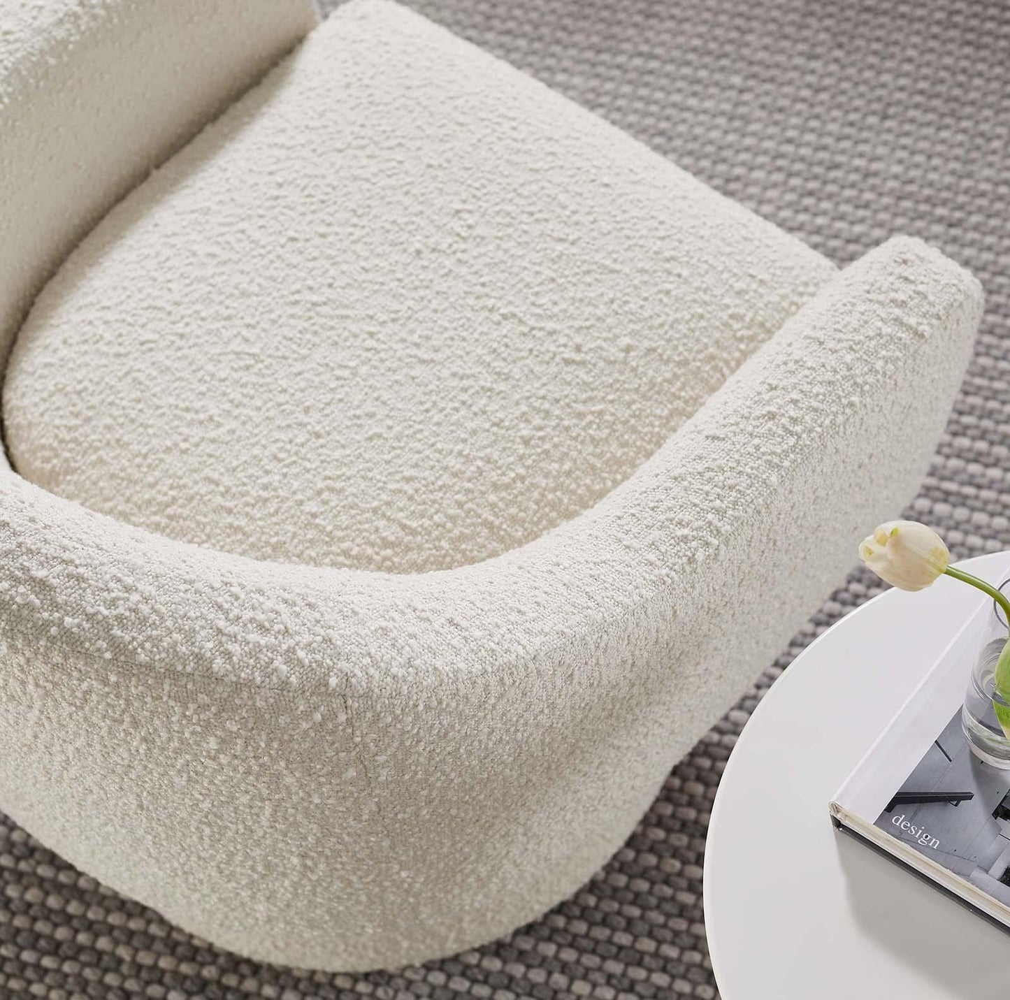 Modway Astral Boucle Fabric Swivel Chair FredCo