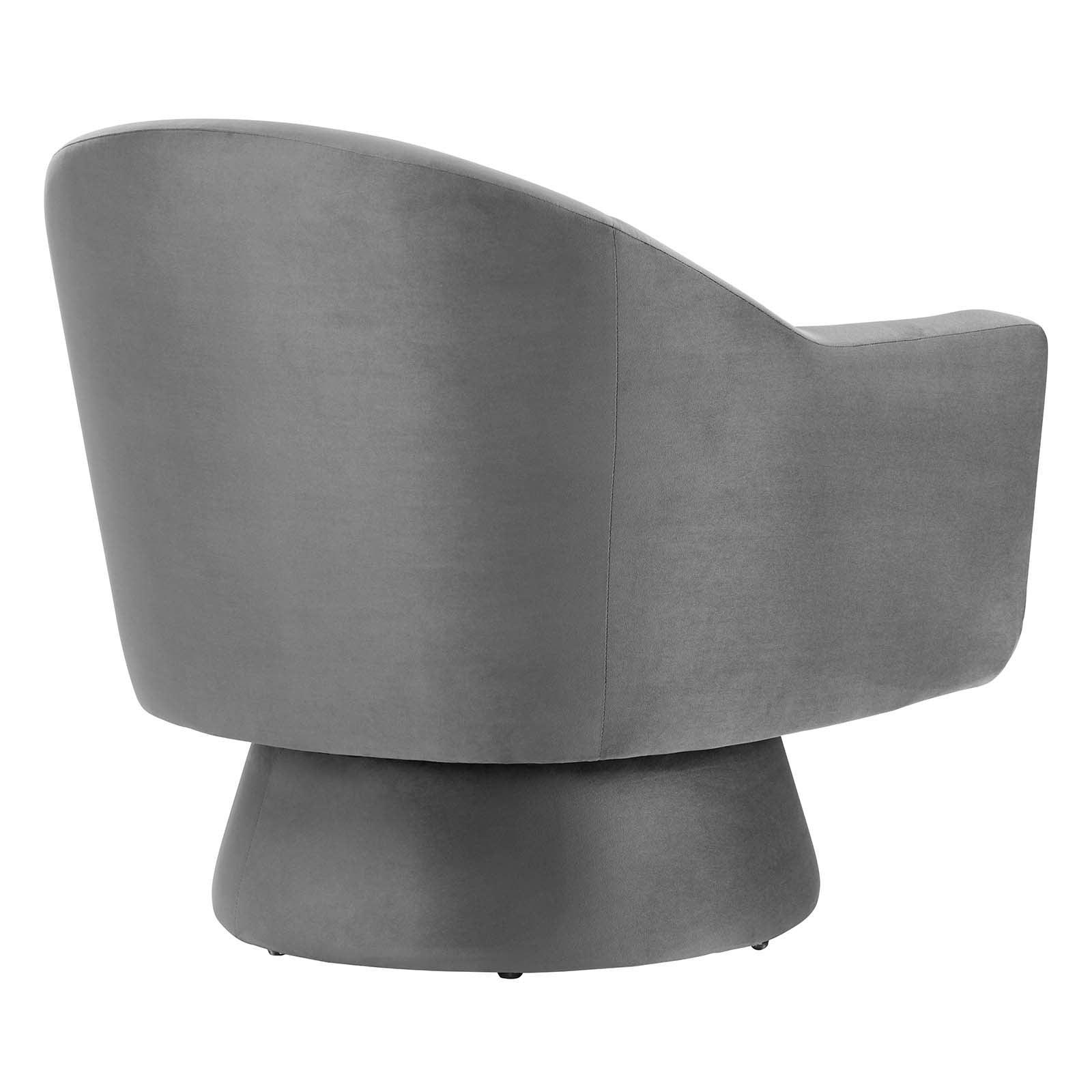 Modway Astral Performance Velvet Fabric and Wood Swivel Chair FredCo
