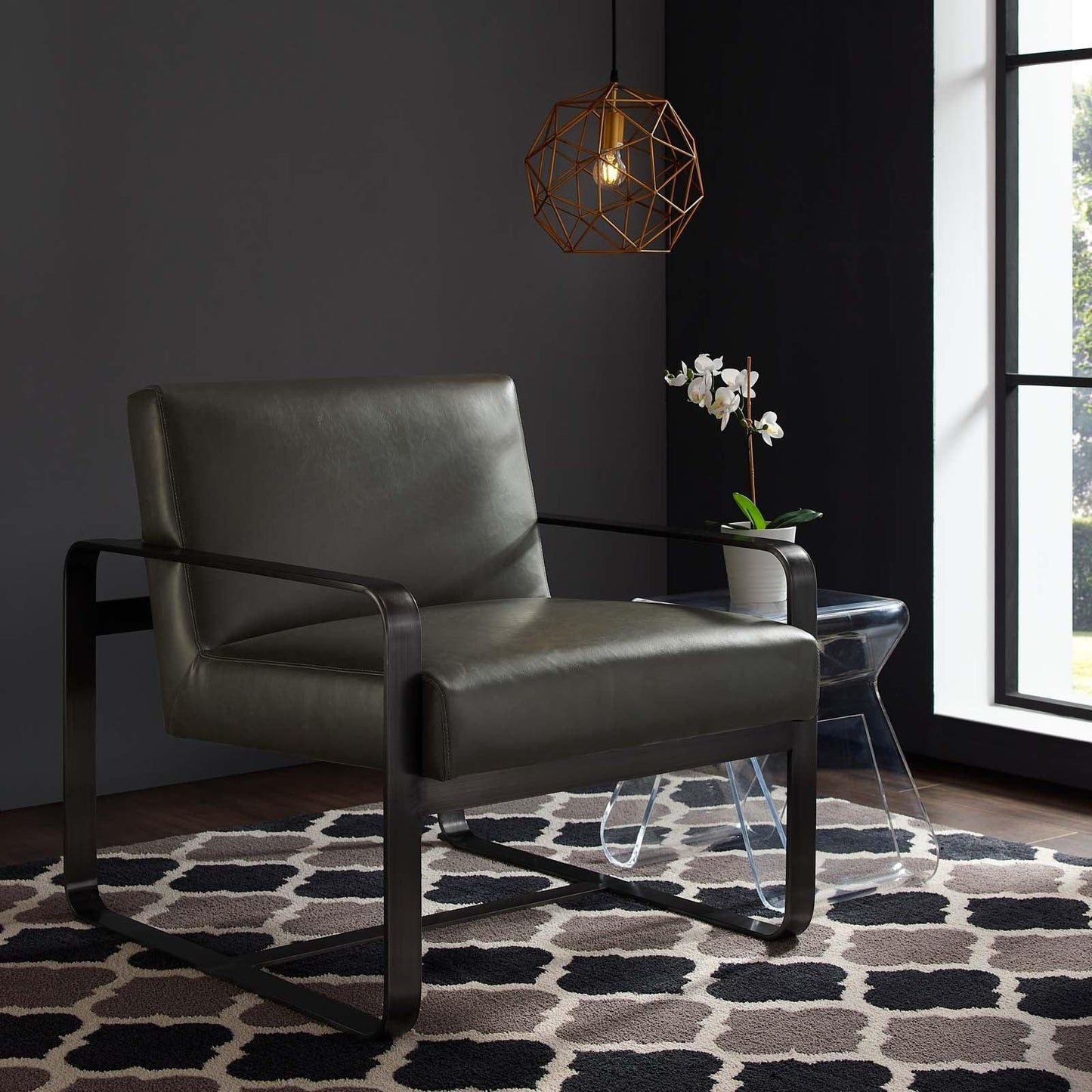 Modway Astute Faux Leather Armchair FredCo