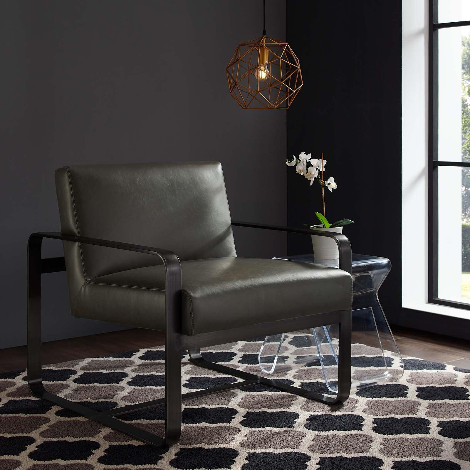 Modway Astute Faux Leather Armchair FredCo